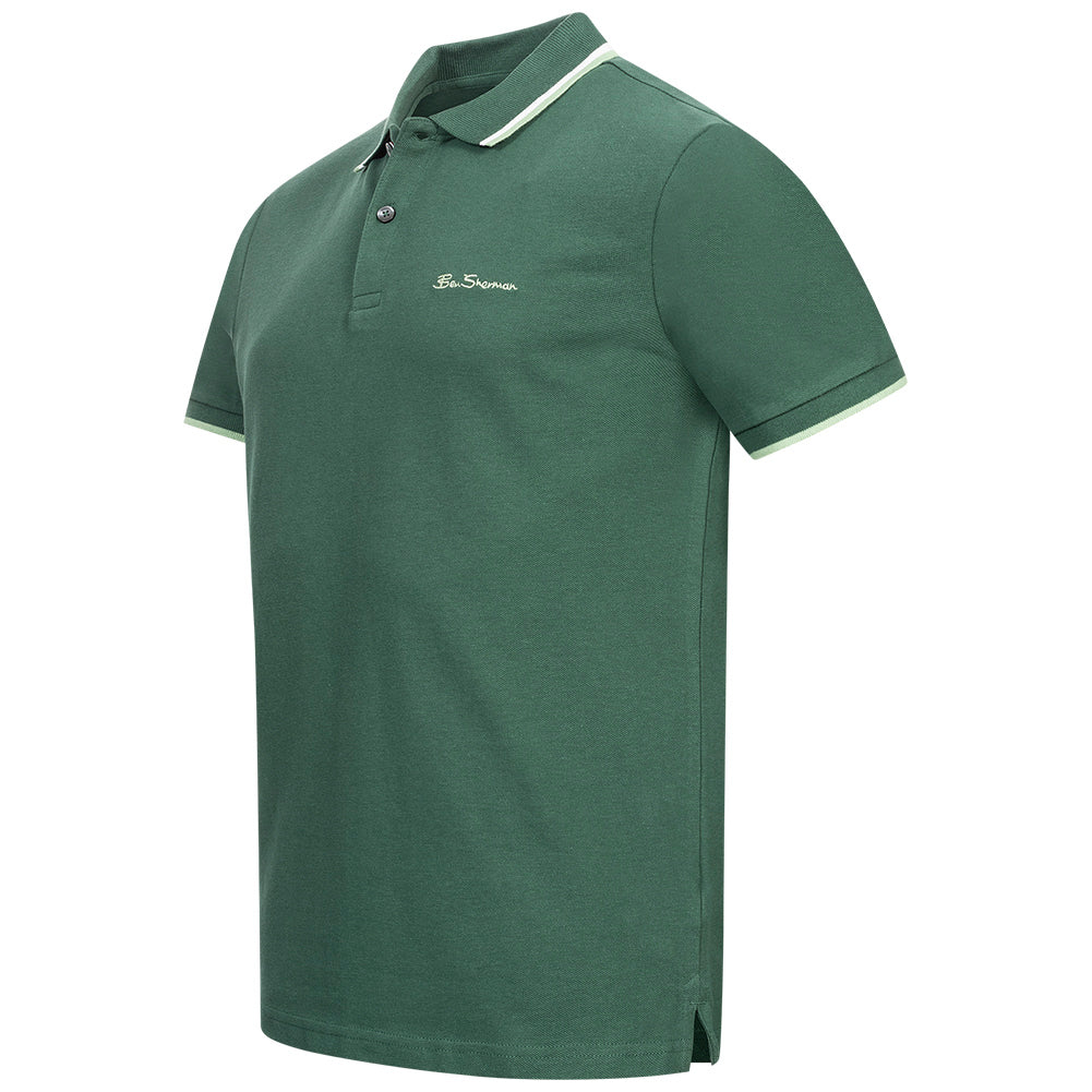 BEN SHERMAN Twin Tipped Herren Polo-Shirt 0076270NR-Green