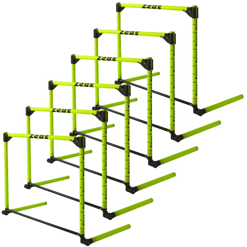 Zeus größenverstellbare Trainings Hindernishürde Höhe 10-60 cm 6er-Pack