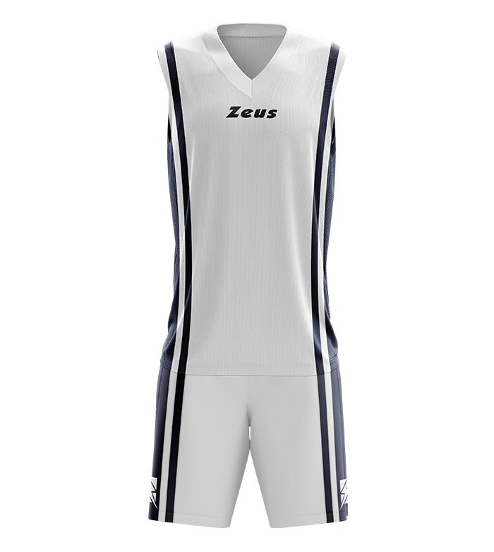 Zeus Kit Bozo Basketball Trikot + Shorts 2-tlg. bianco/blu