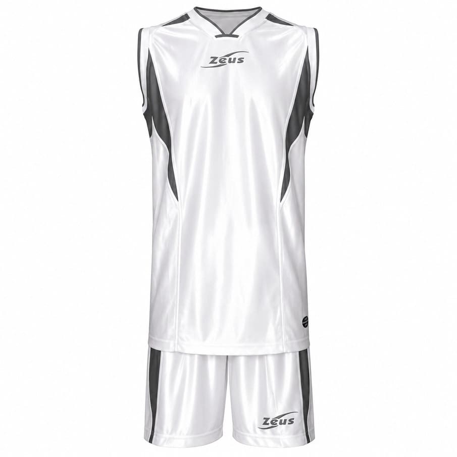 Zeus Kit Sante Basketball Trikot + Shorts bianco/nero