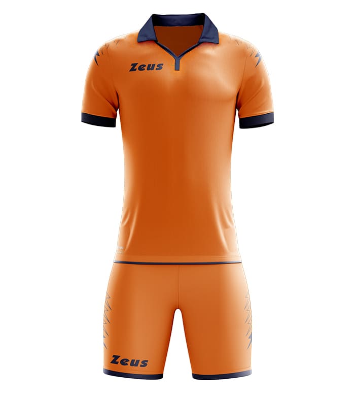 Zeus Kit Scorpion Trikot + Shorts Set arancio/blu