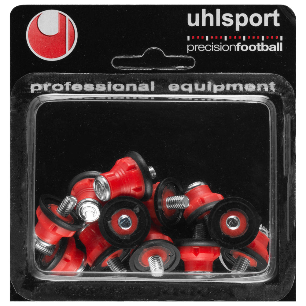 Uhlsport Stahl Nylon Stollen 12er-Set 1007018010200 rot