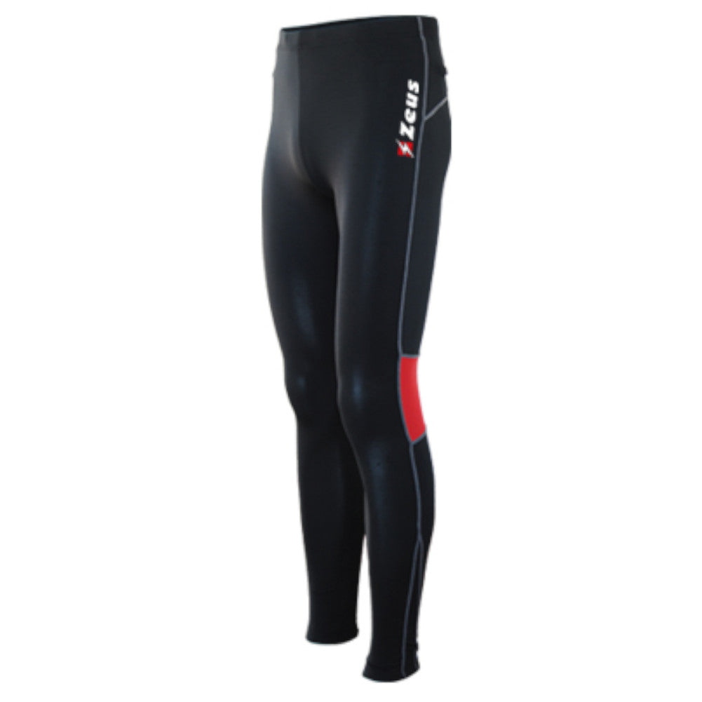 Zeus Pant Fisiko Herren Lauftights schwarz/rot
