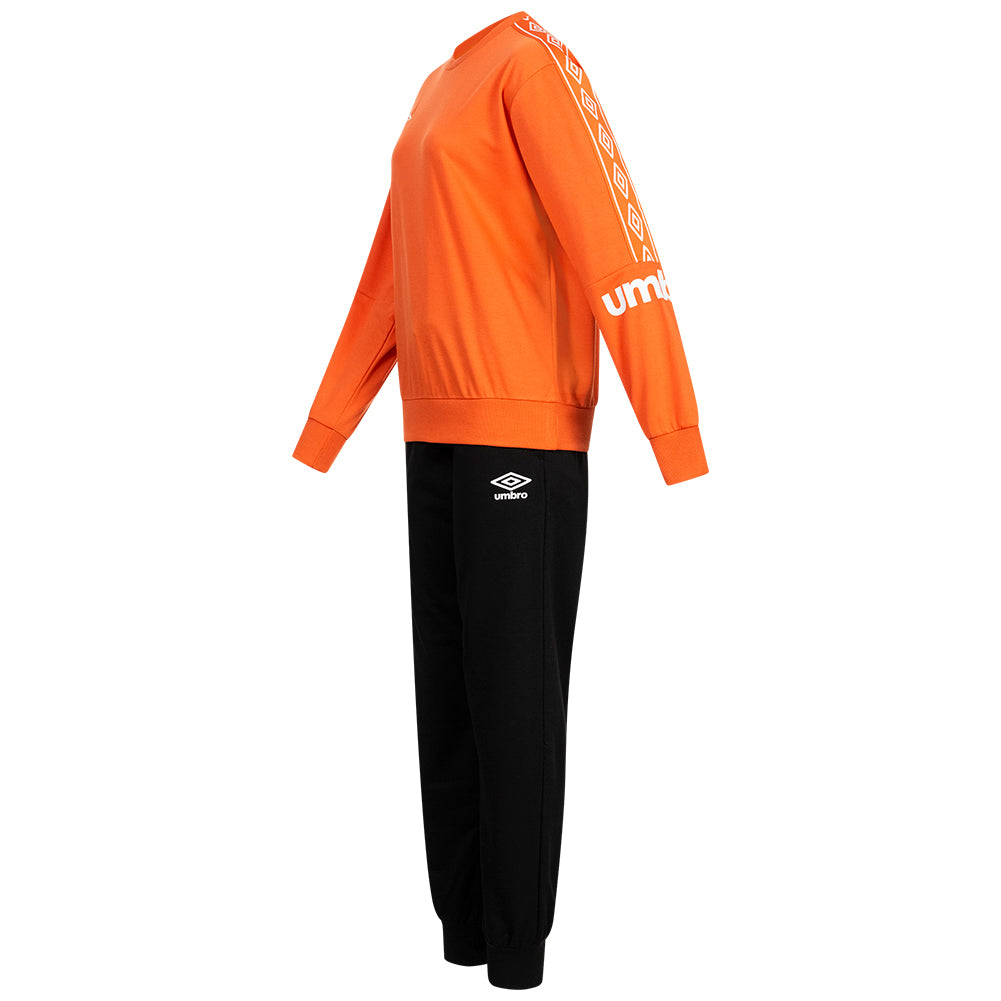 Umbro Premium Herren Trainingsanzug 30101S-Dark-Orange-Black