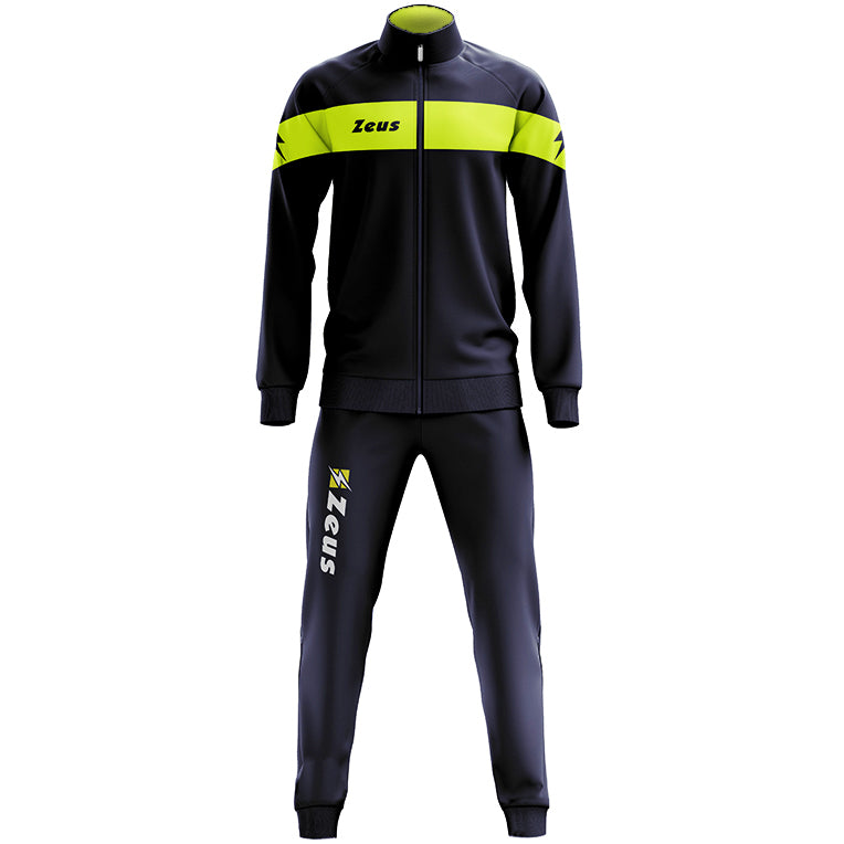 Zeus Tuta Apollo Herren Trainingsanzug Navy Neon Gelb