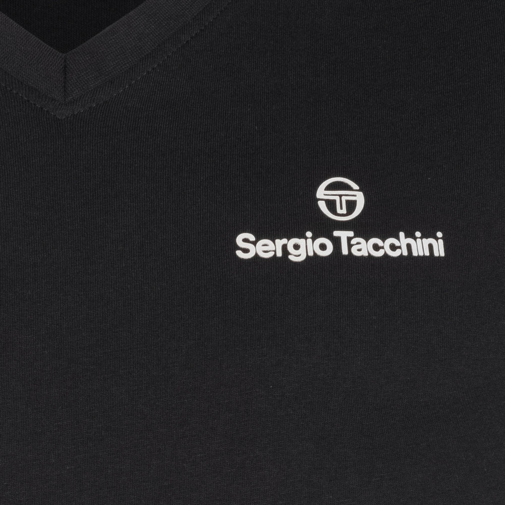 Sergio Tacchini Herren Unterhemden V-Ausschnitt 2er-Pack schwarz 39493236