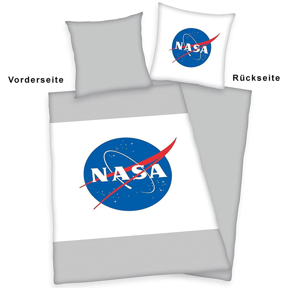 NASA Bettwäsche Set 140 x 200 cm + 70 x 90 cm Baumwolle 4006891965554