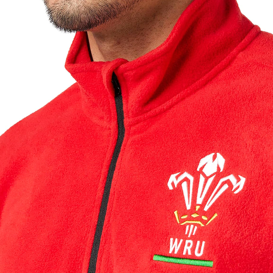 Wales WRU macron Rugby XV Herren Fleece Sweatshirt 58140005