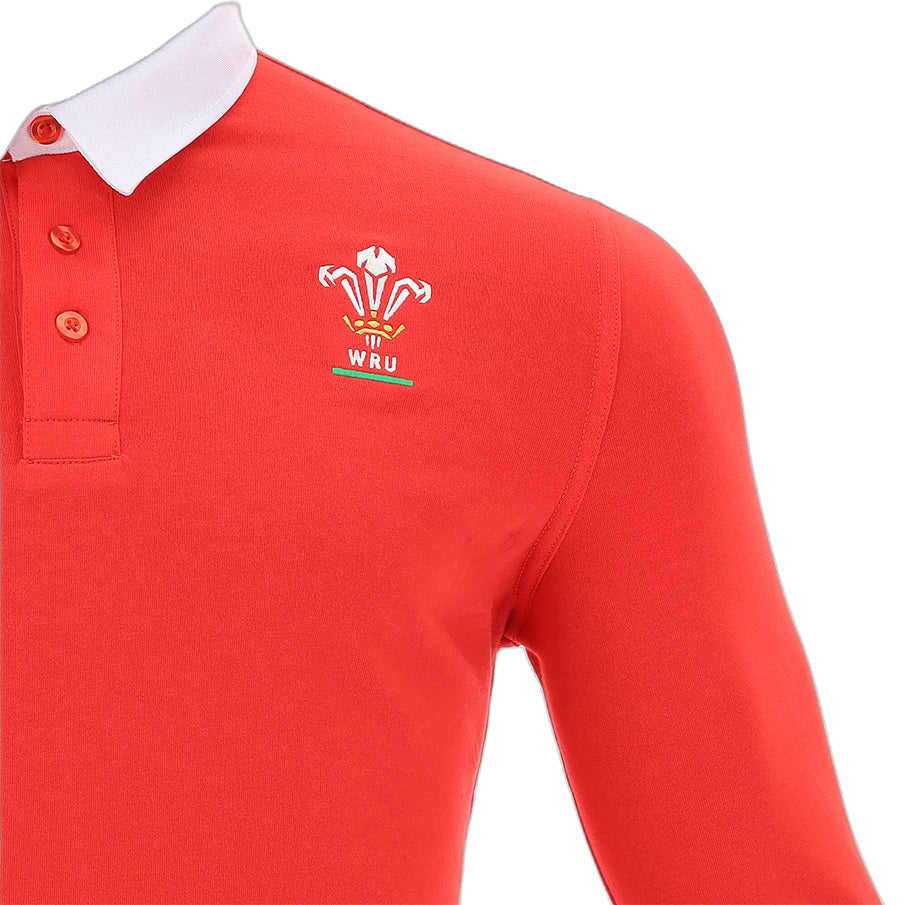Wales WRU macron Rugby Herren Langarm Trikot 58195692