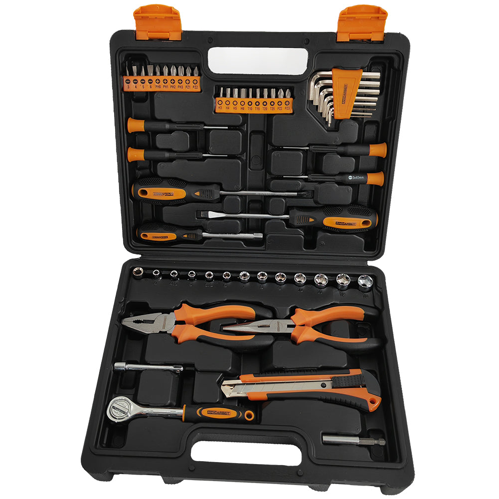 ANDIARBEIT® "Geselle" Werkzeugkoffer Set 54-tlg. schwarz