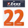 Zeus Nummern-Set 1-22 zum Aufbügeln 23cm Senior orange – Einheitsgröße