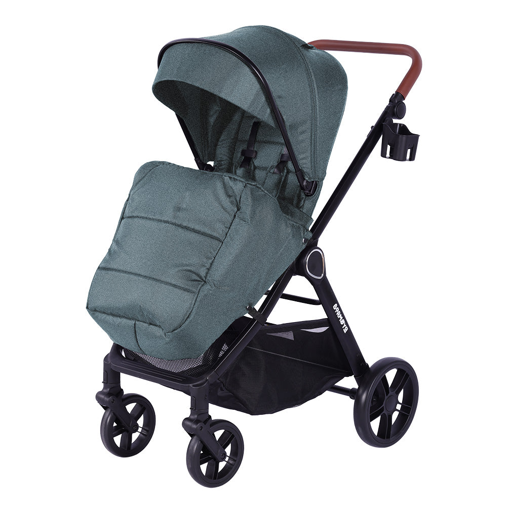 Barmøya 3-in-1 Kombi-Kinderwagen Komplettset grün