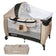 Barmøya 3-in-1 Baby-Reisebett mit Wickelauflage – Reisebett, Laufstall & Beistellbett beige – Einheitsgröße