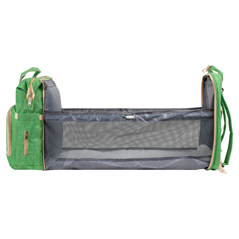 Barmøya 2-in-1 Wickelrucksack mit Ablage grün
