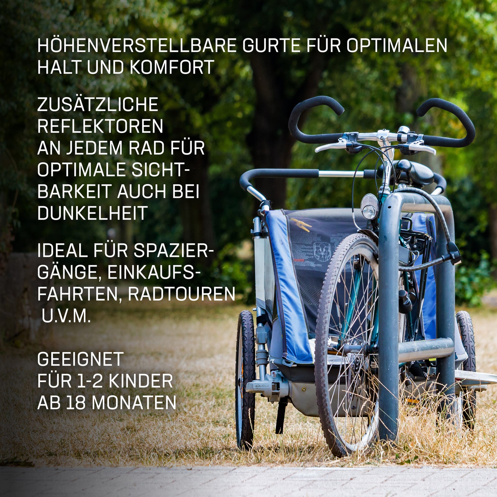Øvre Eidfjord "Alpström" 2-in-1 Fahrradanhänger Kinderwagen rot