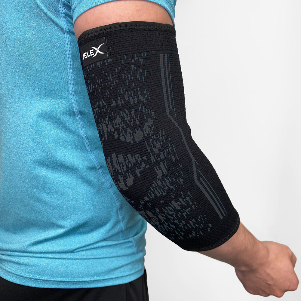JELEX Elbow Kompressions Ellbogenbandage schwarz grau