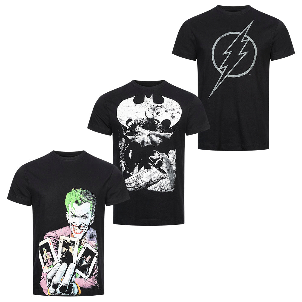 DC COMICS Superhelden Herren T-Shirt 3er-Pack GBMPK456MUL