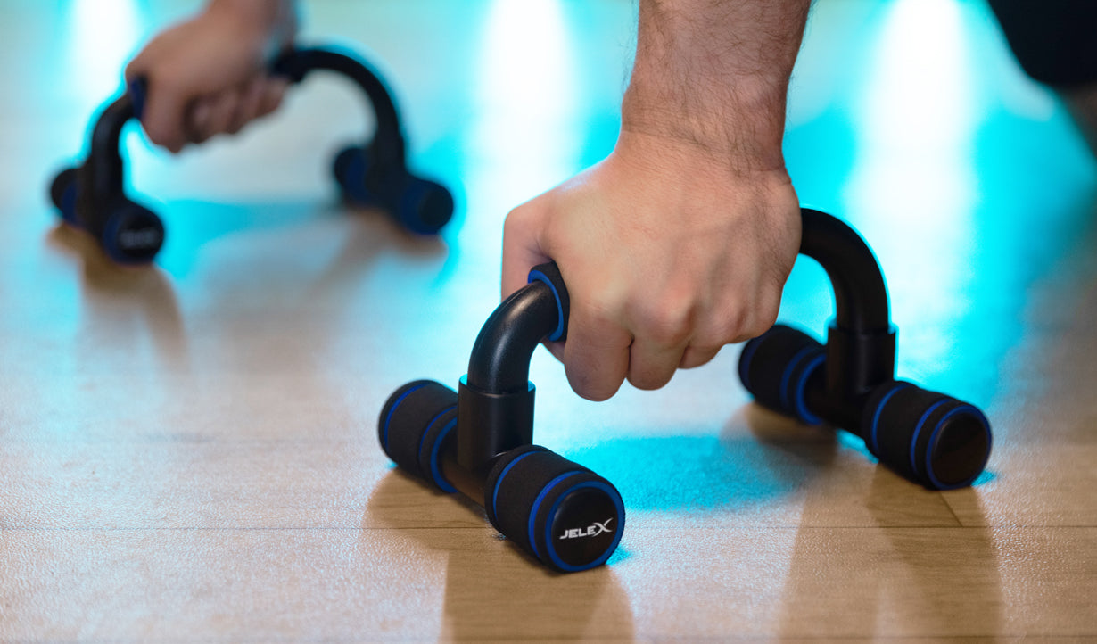 JELEX Gain Hard Push Up Bar Liegestützgriffe schwarz blau