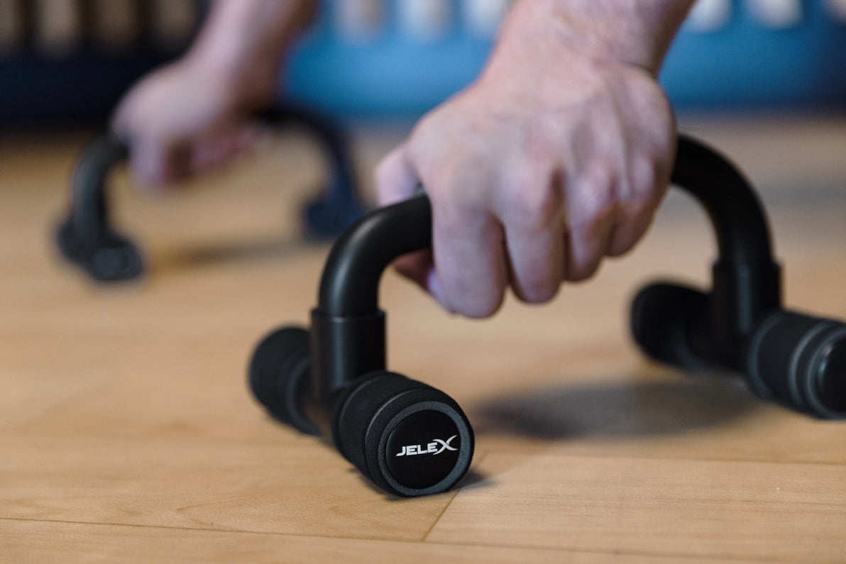JELEX Gain Hard Push Up Bar Liegestützgriffe schwarz grau