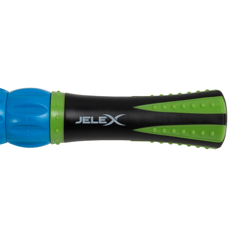 JELEX Easy Up Massagerolle mit rotierenden Massagebällen schwarz blau