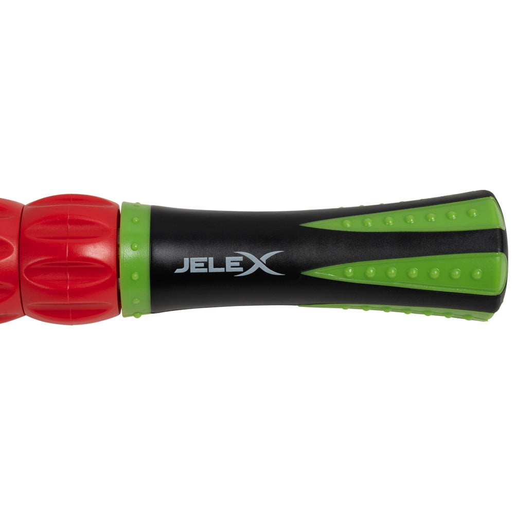 JELEX Easy Up Massagerolle mit rotierenden Massagebällen schwarz rot