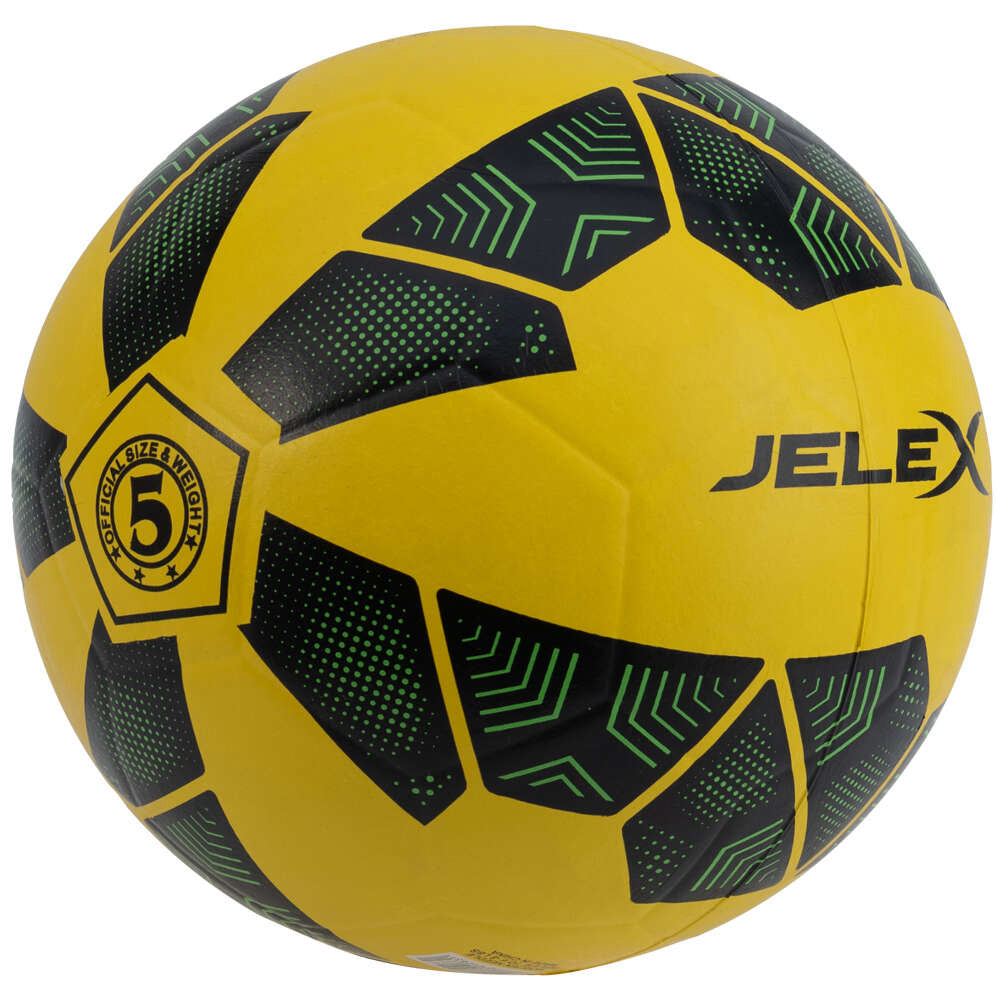 JELEX Bolzplatzheld Gummi Fußball schwarz-gelb