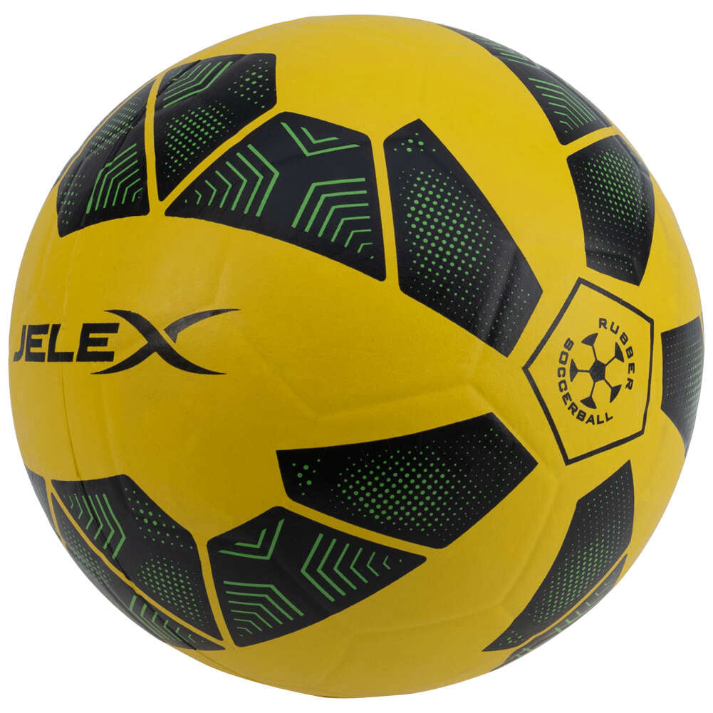 JELEX Bolzplatzheld Gummi Fußball schwarz-gelb