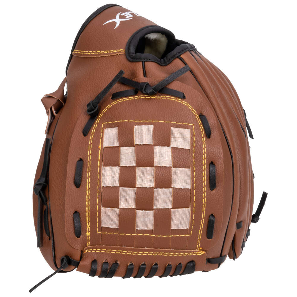 JELEX Safe Catch Baseball Handschuh links für Rechtshänder braun