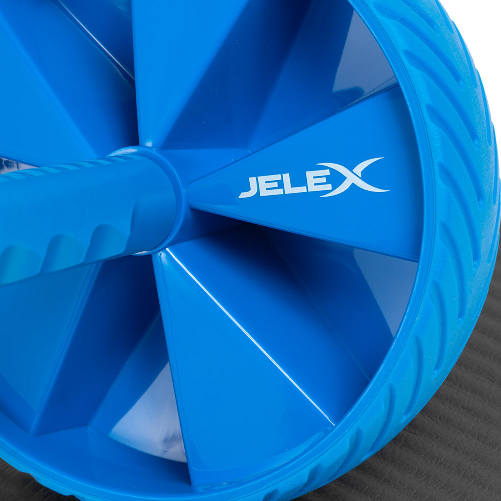 JELEX Sixpack Bauchtrainer Ab Wheel schwarz-blau