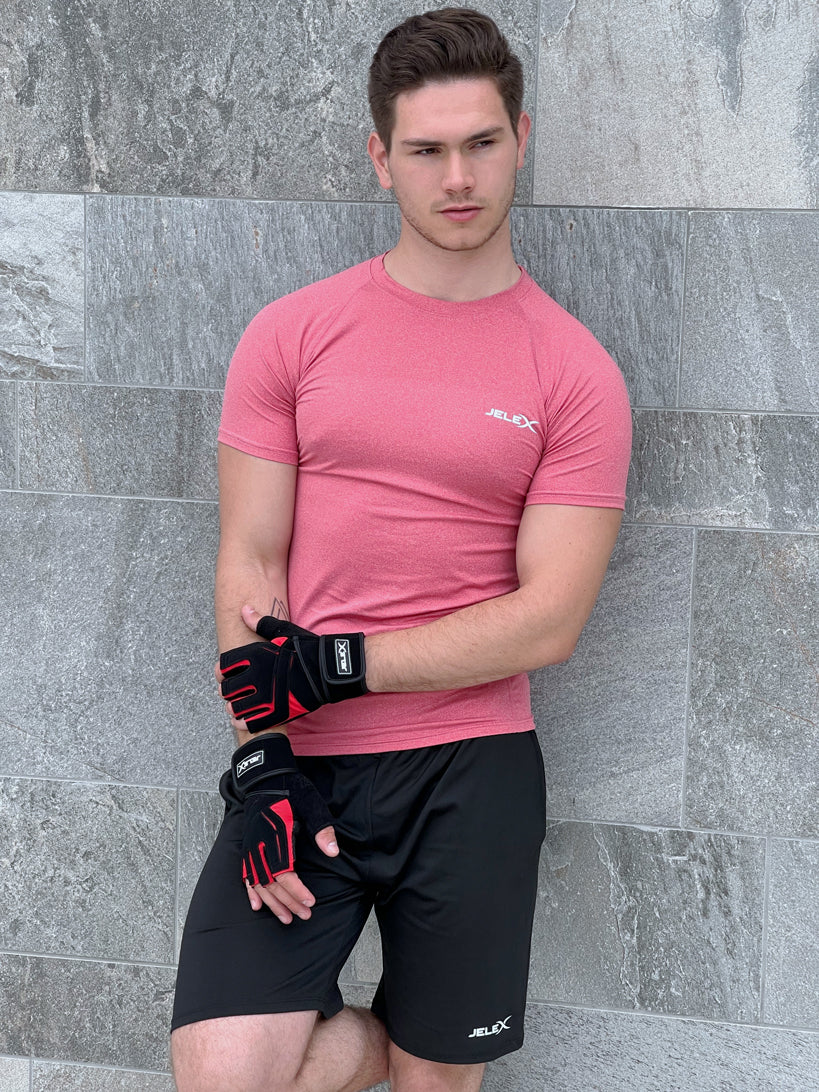JELEX Power Premium gepolsterte Trainingshandschuhe schwarz-rot