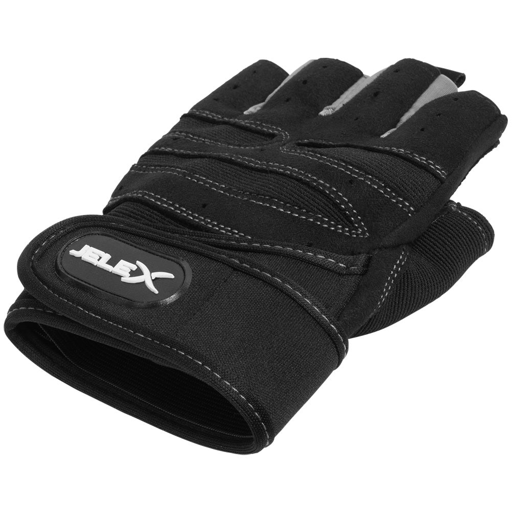 JELEX Fit gepolsterte Trainingshandschuhe schwarz-grau