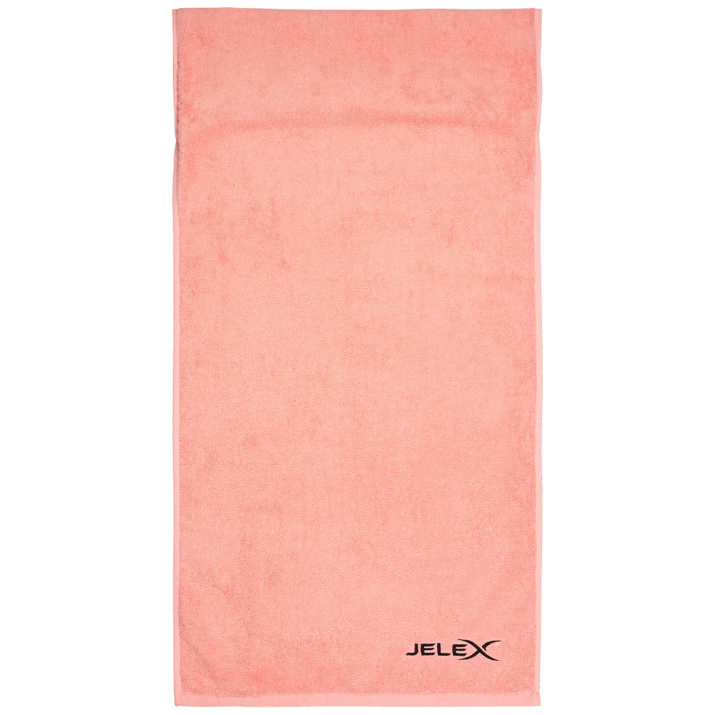 JELEX "100FIT" Fitness Handtuch mit Zip-Tasche rosa