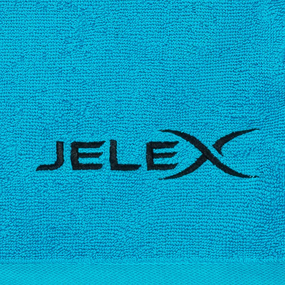 JELEX "100FIT" Fitness Handtuch mit Zip-Tasche türkis