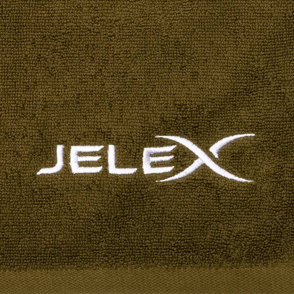 JELEX "100FIT" Fitness Handtuch mit Zip-Tasche armygrün
