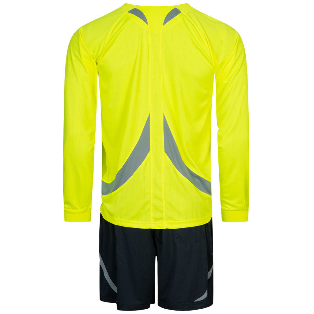 Zeus Herren Schiedsrichter Set Trikot mit Shorts Neon Gelb