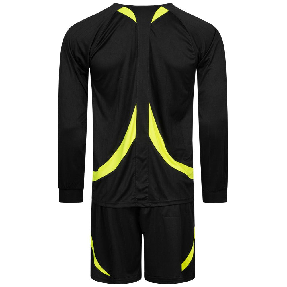 Zeus Herren Schiedsrichter Set Trikot mit Shorts Schwarz