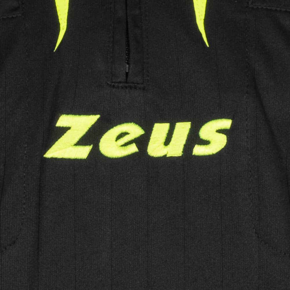 Zeus Herren Schiedsrichter Set Trikot mit Shorts Schwarz
