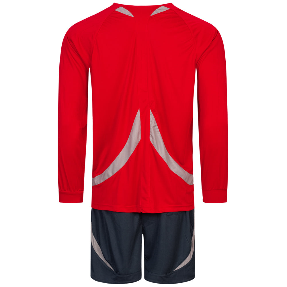 Zeus Herren Schiedsrichter Set Trikot mit Shorts Rot
