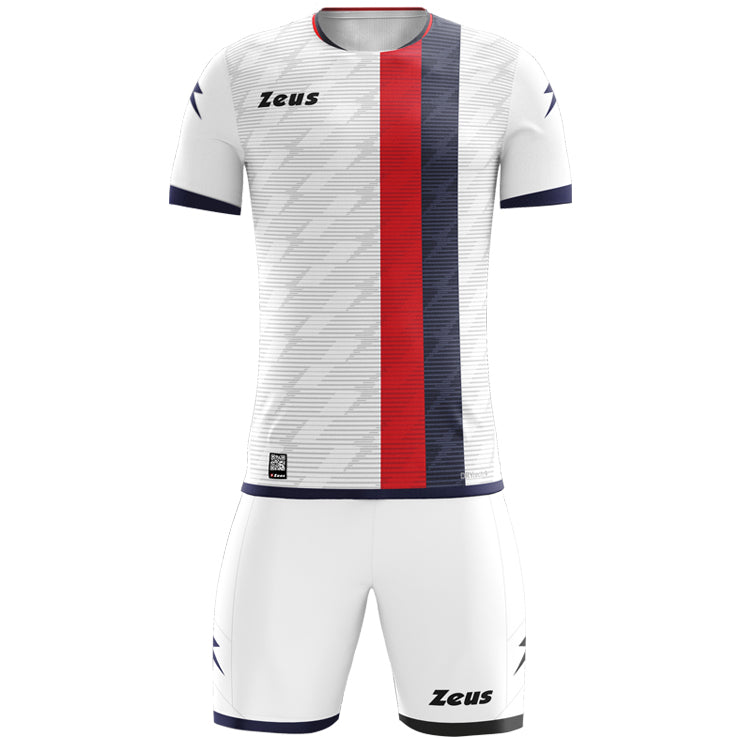 Zeus Icon Teamwear Set Trikot mit Shorts weiß navy