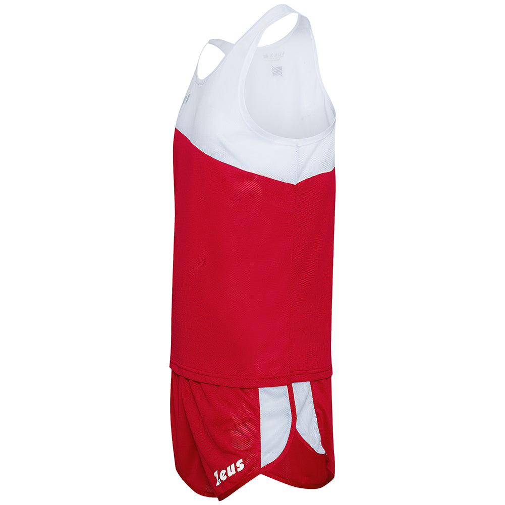 Zeus Kit Robert Herren Leichtathletik Singlet Set Trikot mit Shorts rot