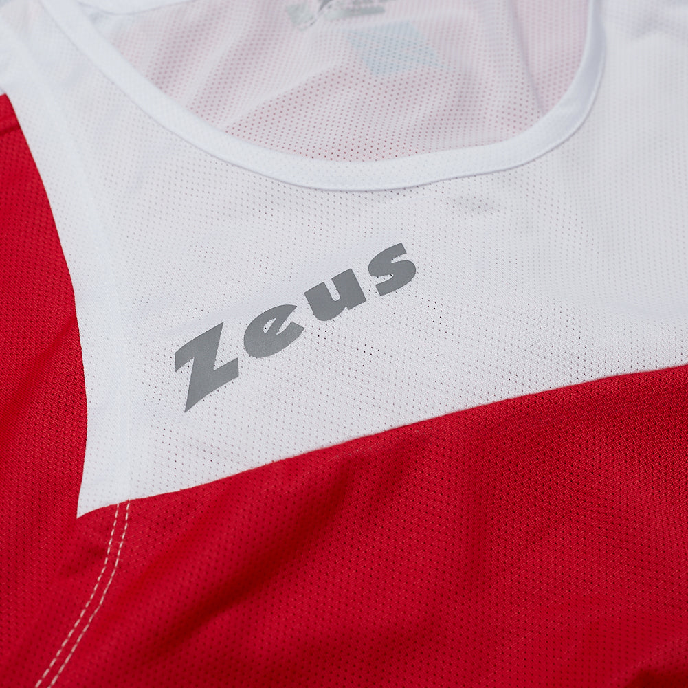 Zeus Kit Robert Herren Leichtathletik Singlet Set Trikot mit Shorts rot