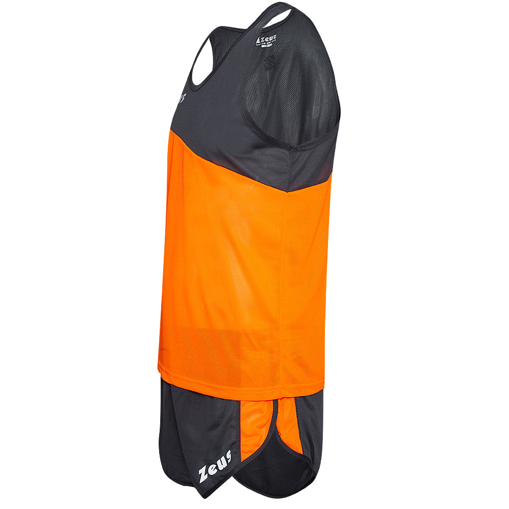 Zeus Kit Robert Herren Leichtathletik Singlet Set Trikot mit Shorts orange
