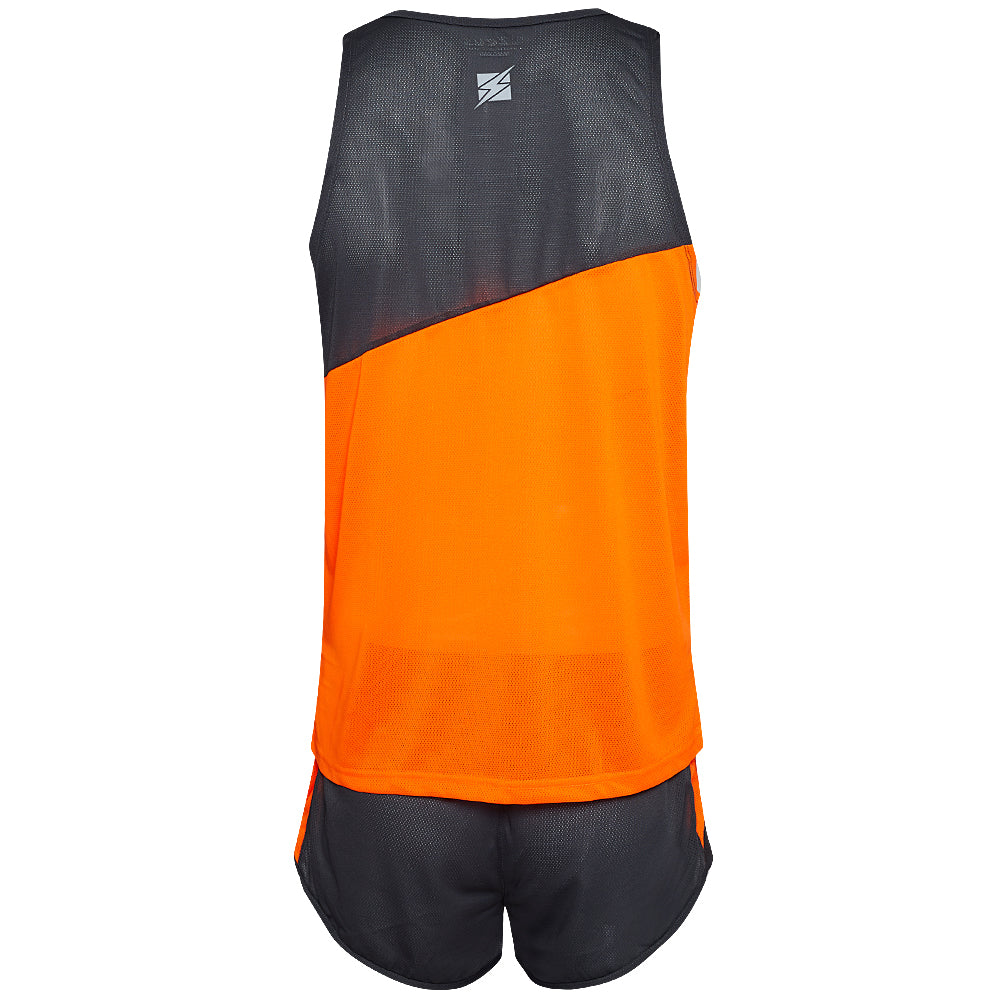 Zeus Kit Robert Herren Leichtathletik Singlet Set Trikot mit Shorts orange