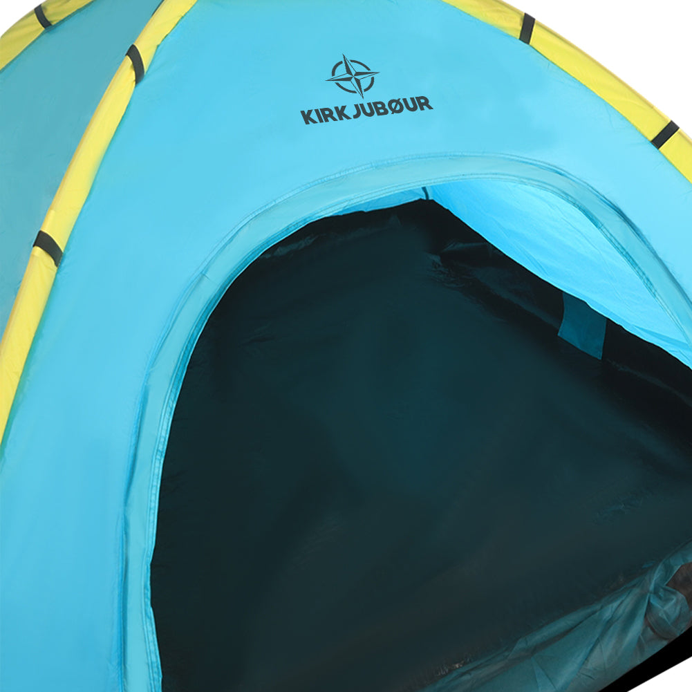 KIRKJUBØUR® "Vindr" 2 Personen-Camping-Zelt türkis