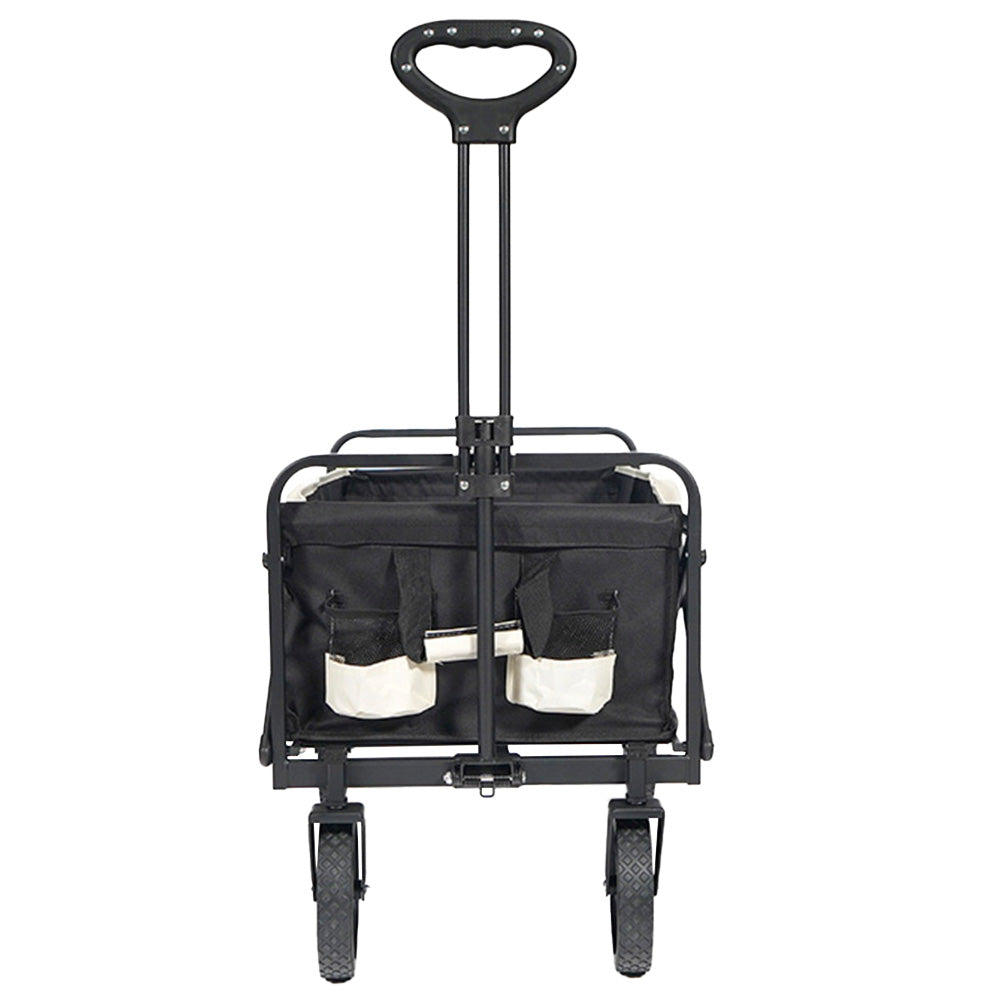 KIRKJUBØUR® "Edda" faltbarer Bollerwagen schwarz/weiß