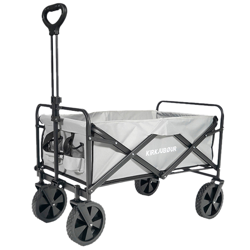 KIRKJUBØUR® "Edda" faltbarer Bollerwagen grau