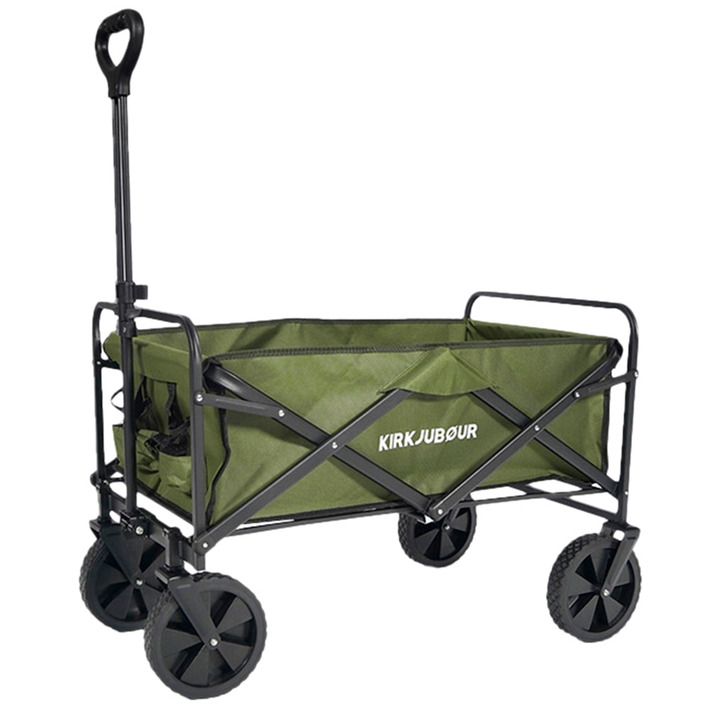 KIRKJUBØUR® "Edda" faltbarer Bollerwagen grün
