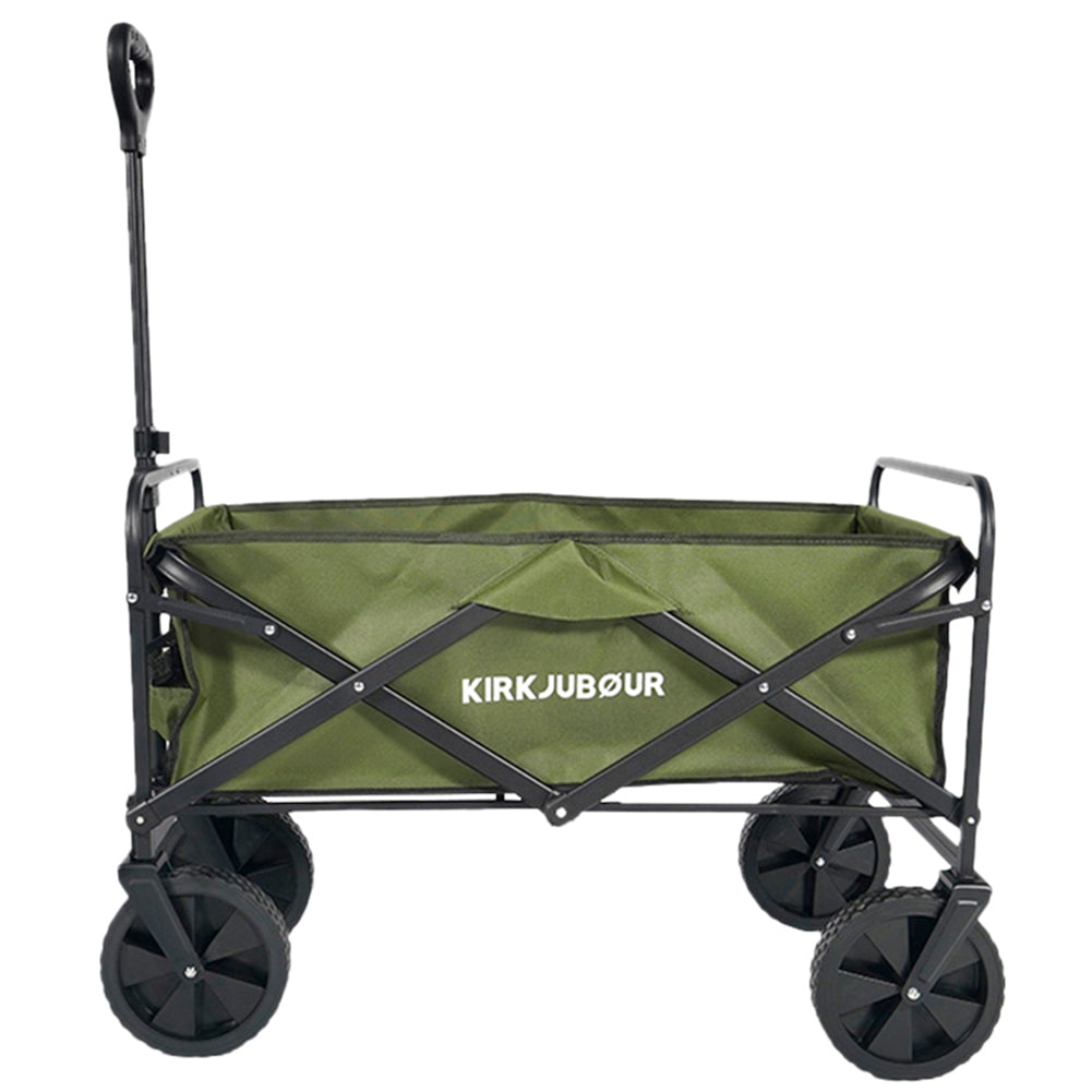 KIRKJUBØUR® "Edda" faltbarer Bollerwagen grün