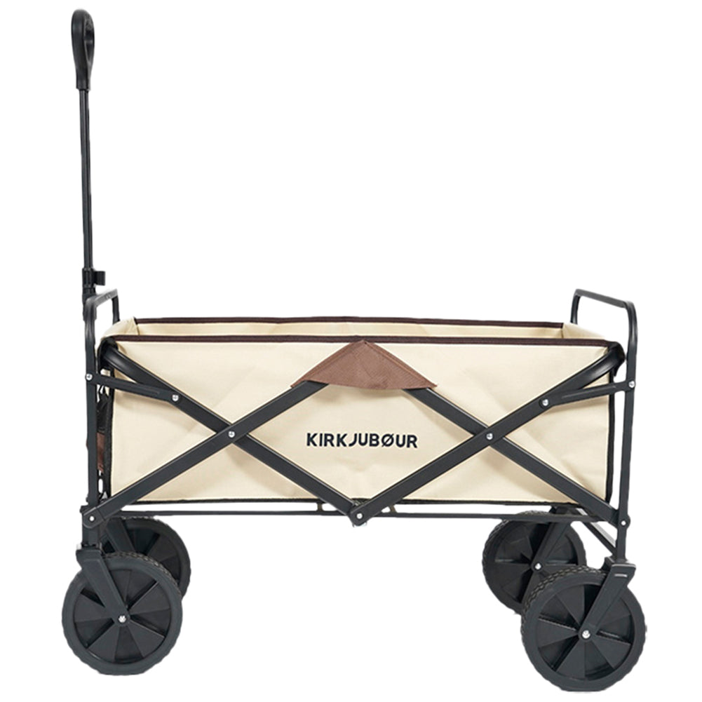 KIRKJUBØUR® "Edda" faltbarer Bollerwagen braun/beige