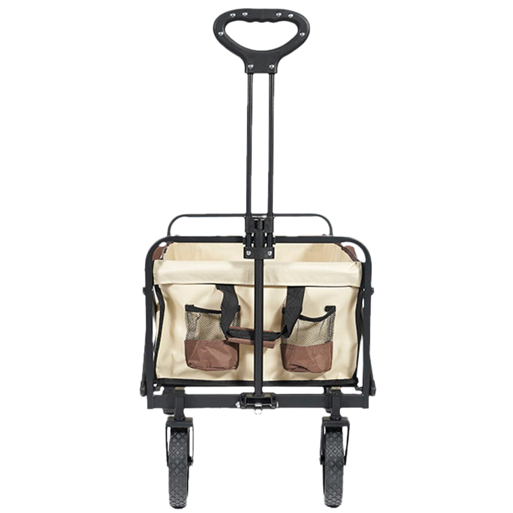 KIRKJUBØUR® "Edda" faltbarer Bollerwagen braun/beige